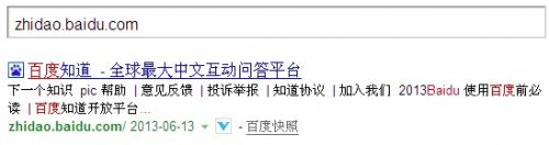 百度知道网址搜索结果